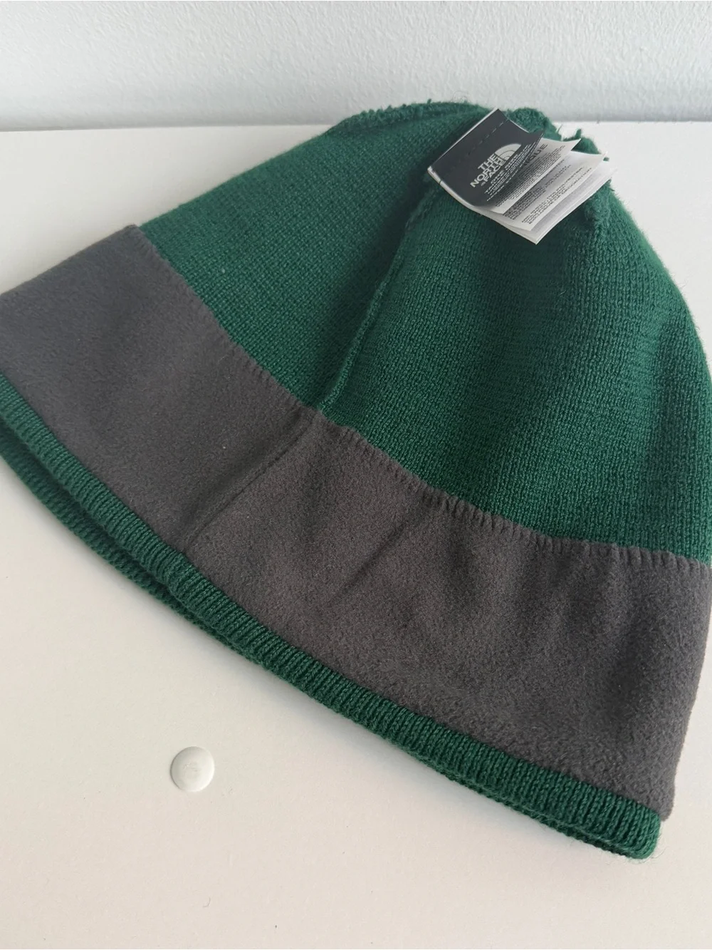 The North Face Dark Green Beanie wool one size